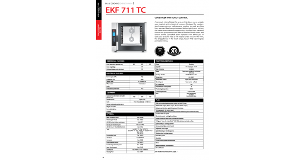 Lò hấp nướng đa năng Tecnoeka EKF 711 TC