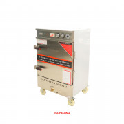 Tủ nấu cơm điện aptomat 6 khay kết hợp gas