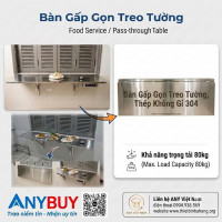 Bàn Ra Đồ Ăn Inox Gấp Gọn Treo Tường Bàn Ra Đồ Ăn Inox Gấp Gọn Treo Tường