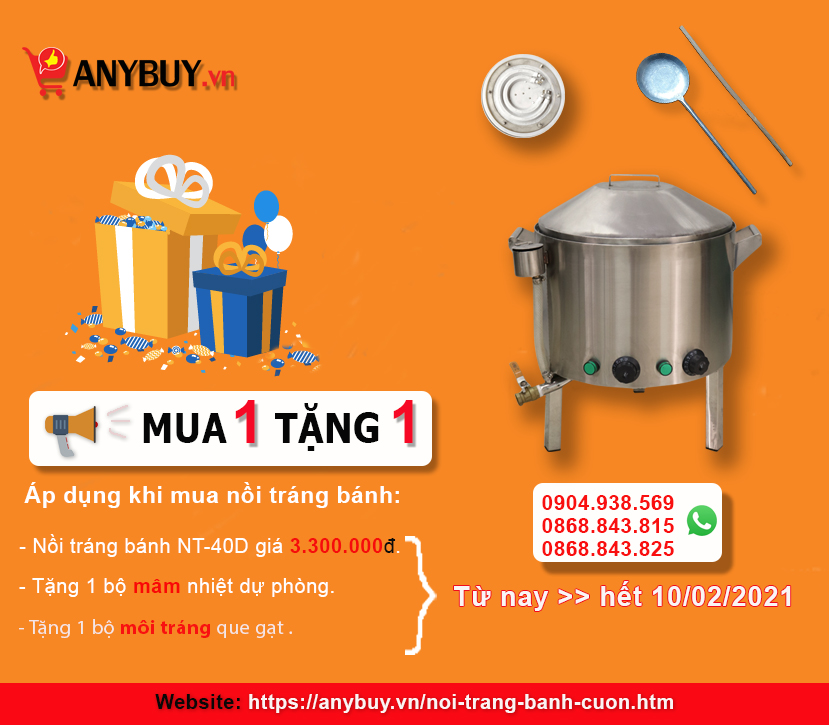 Chương trình BIG-SALE nồi tráng bánh cuốn Chương trình BIG-SALE nồi tráng bánh cuốn