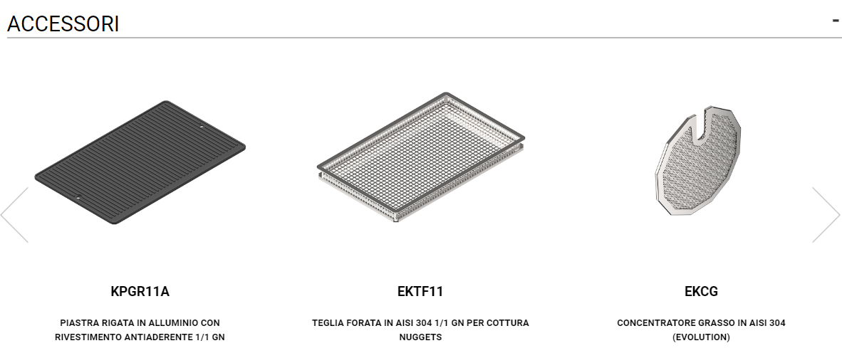 Piastra rigata in alluminio con rivestimento antiaderente 1/1 Gn - KPGR11A