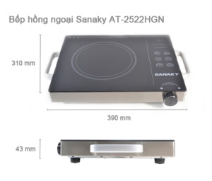Kích thước bếp hồng ngoại Sanaky AT-2522HGN