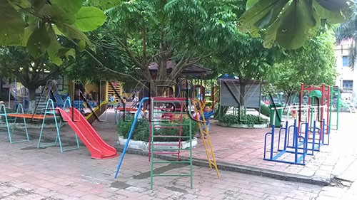 Khuân viên trường mầm non xã Xương Lâm