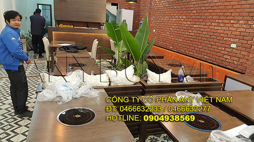 Lắp đặt bếp từ lẩu cho các bàn