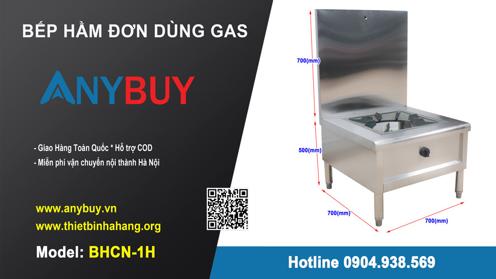Bếp hầm đơn dùng gas BHCN-1H
