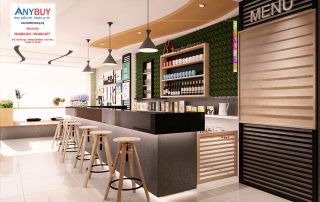 Tư vấn thiết kế mẫu quầy bar cafe, quầy bar trà sữa