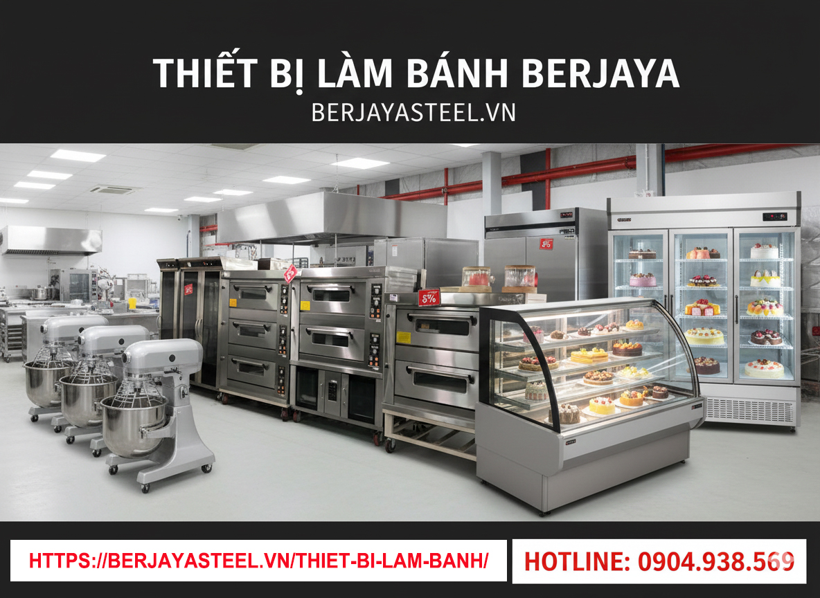Vai trò "Thiết bị làm bánh Berjaya đối với tiệm bánh và quầy bar
