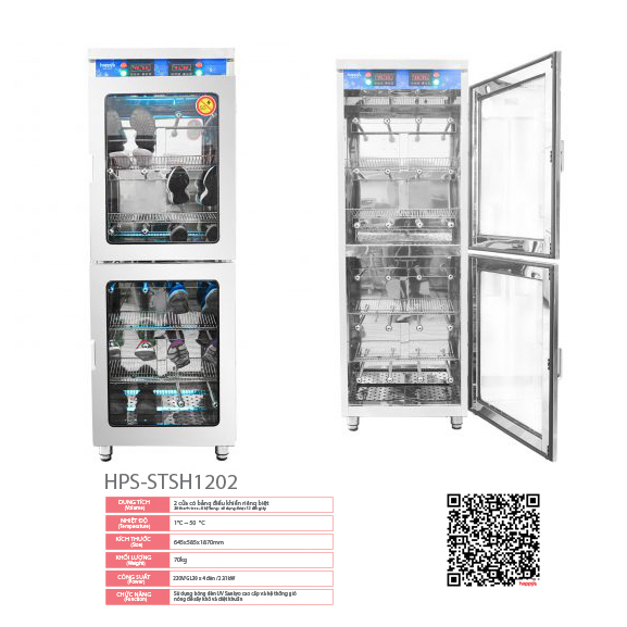 Tủ tiệt trùng giày dép Happys (Model: HPS-STSH1202)