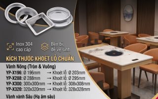 Hướng Dẫn Chọn & Kích Thước Khoét Lỗ Chuẩn Cho Nhà Hàng